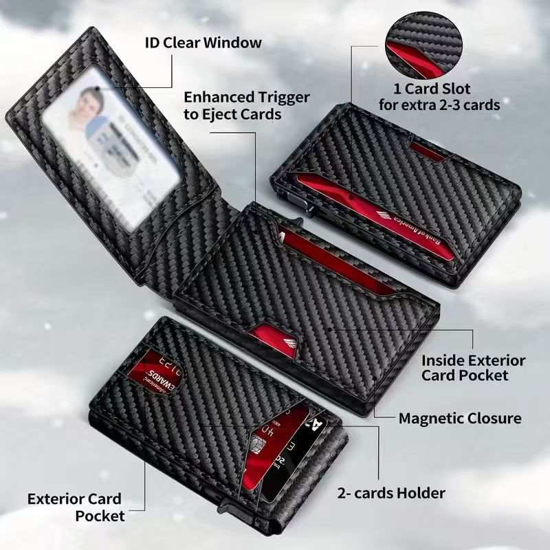Porte-cartes anti-RFID design fin et décontracté