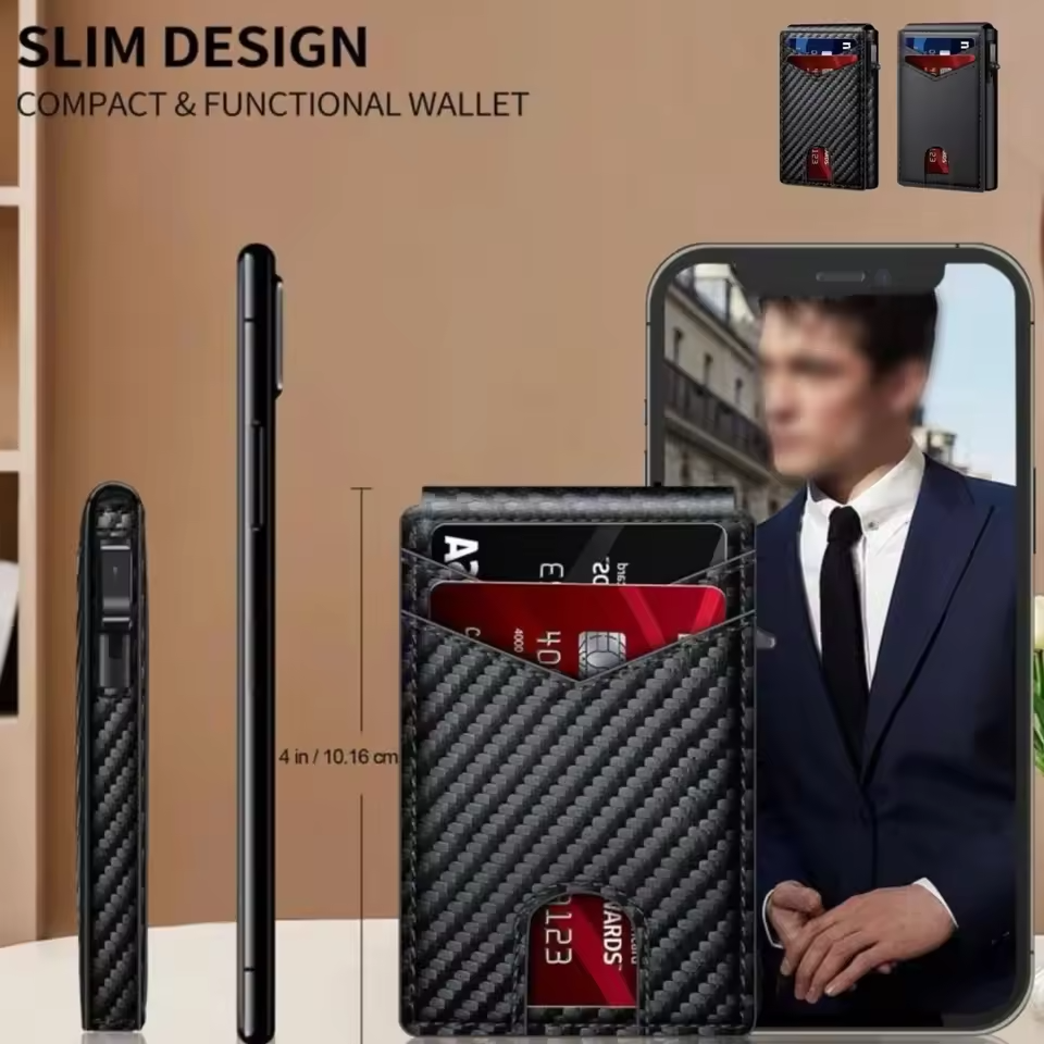 Porte-cartes anti-RFID design fin et décontracté