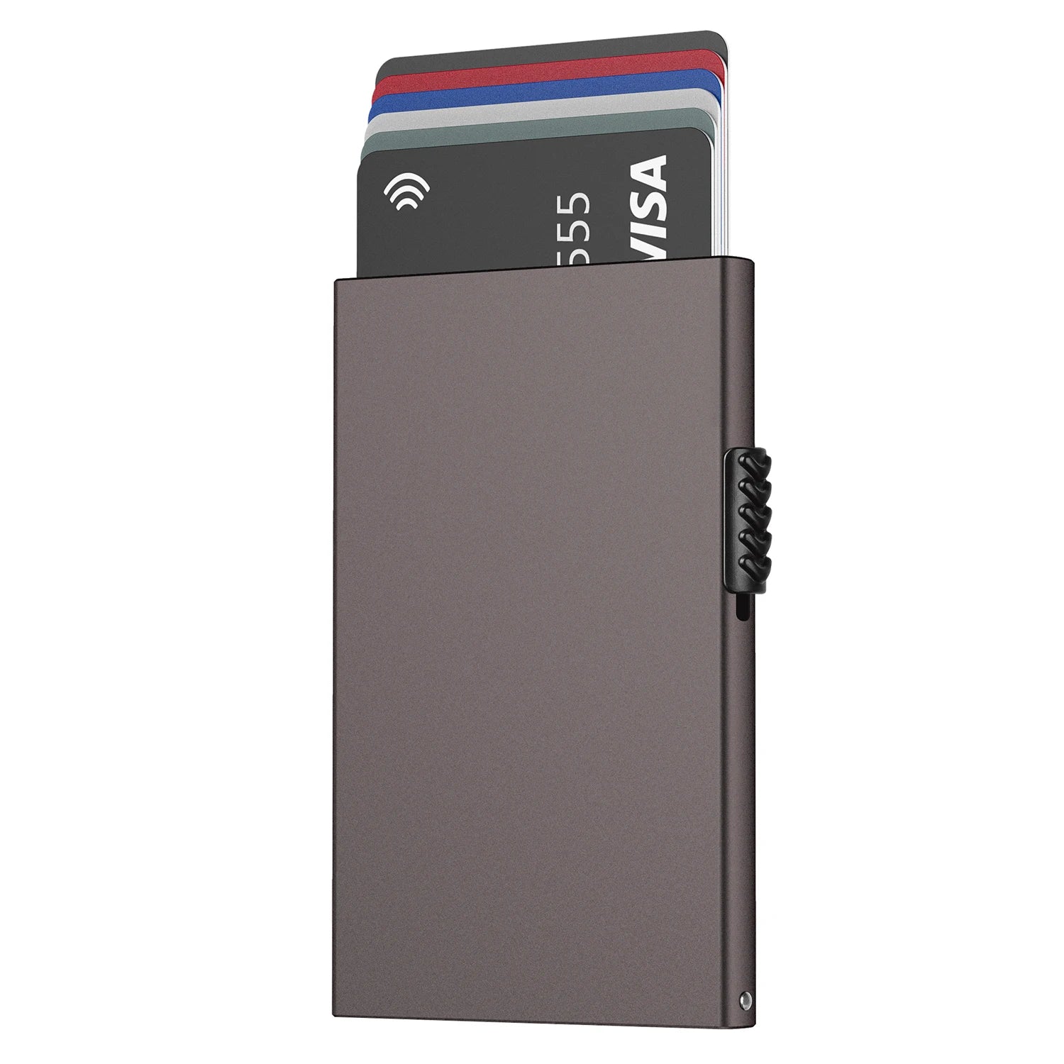 Porte-cartes anti-RFID minimaliste en aluminium compact