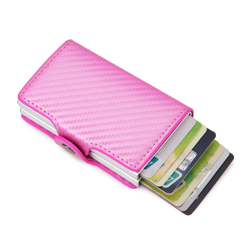 Porte-cartes anti-RFID magique à double boîte grande capacité cuir