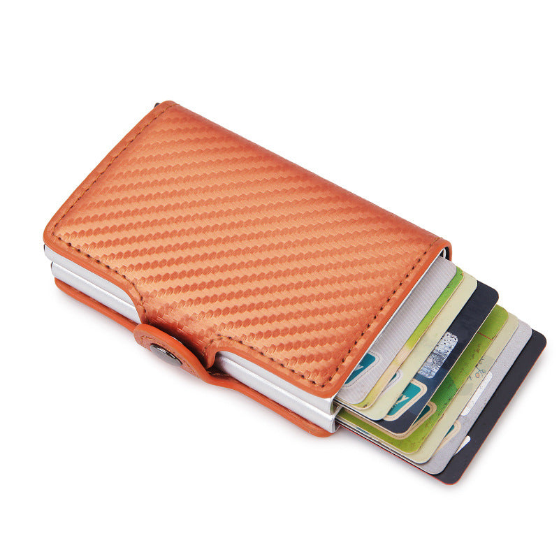 Porte-cartes anti-RFID magique à double boîte grande capacité cuir
