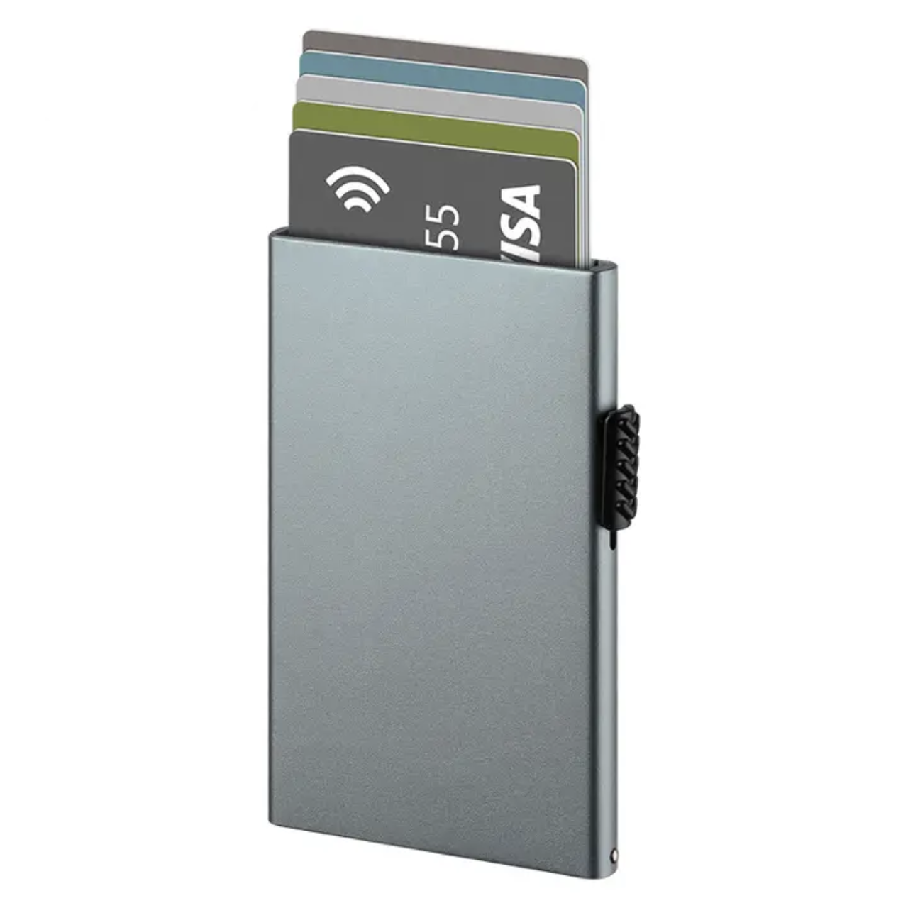 Porte-cartes anti-RFID minimaliste en aluminium compact