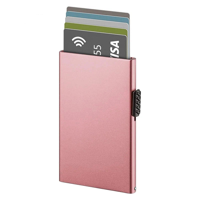 Porte-cartes anti-RFID minimaliste en aluminium compact