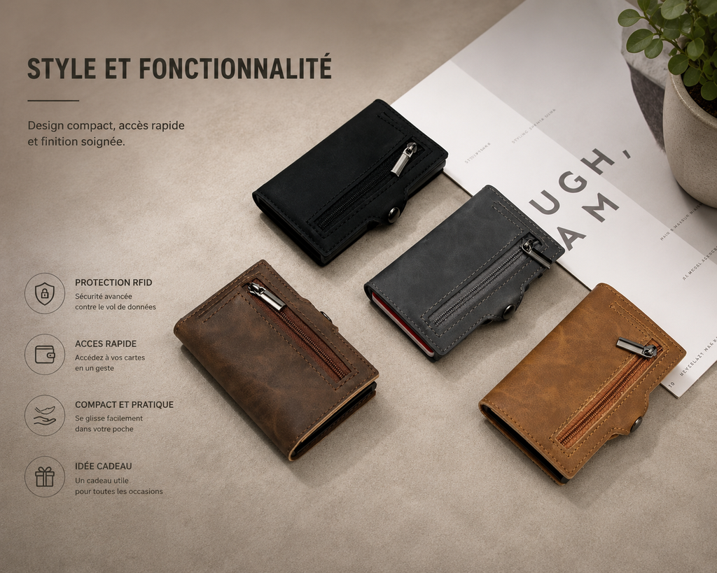 Porte-cartes anti-RFID Business Automatique